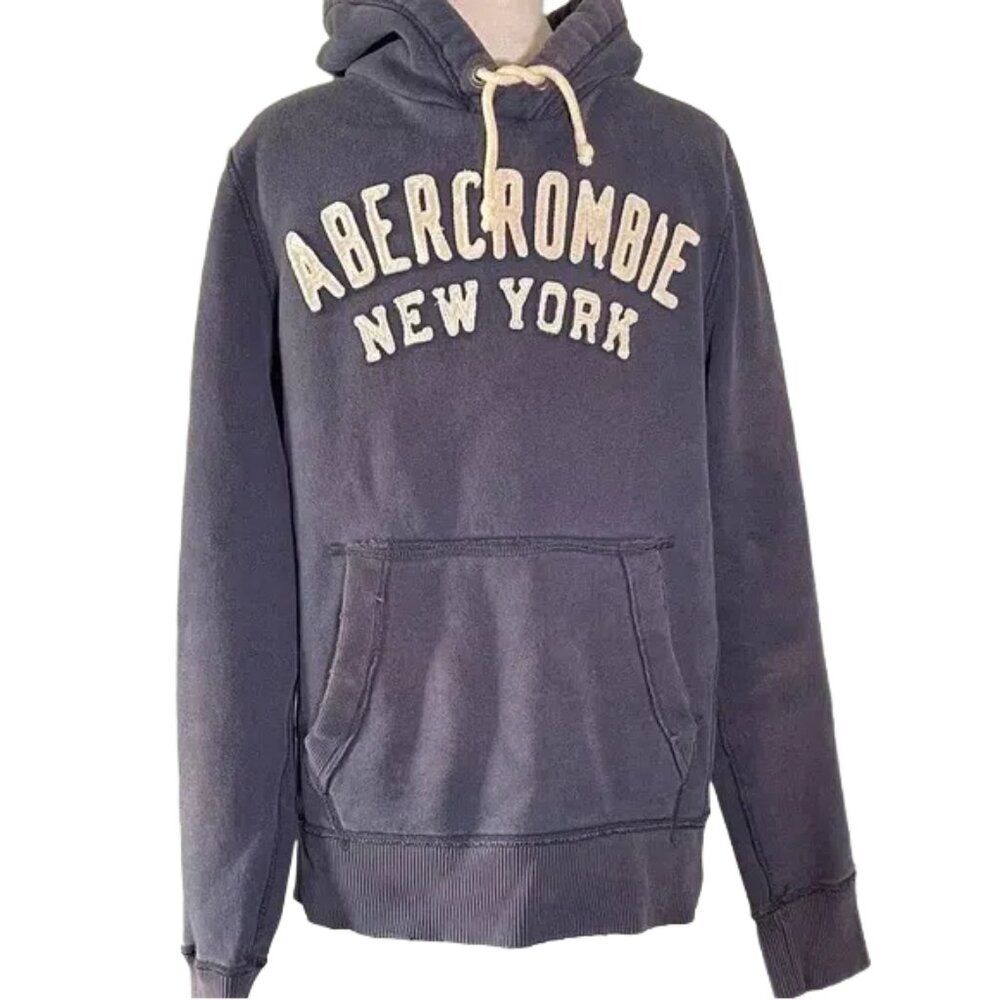 Abercrombie & Fitch Men's Gray Hoodie Sweater
